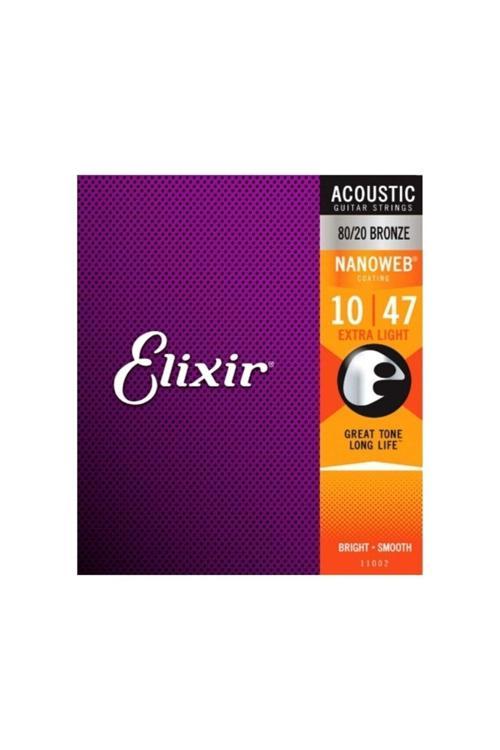 11002 Nanoweb 80/20 Bronze Akustik Gitar Teli 10-47