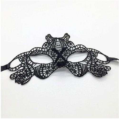 Siyah Renk Dantel Kesim Dantel İşlemeli Balo Parti Maskesi 11 No