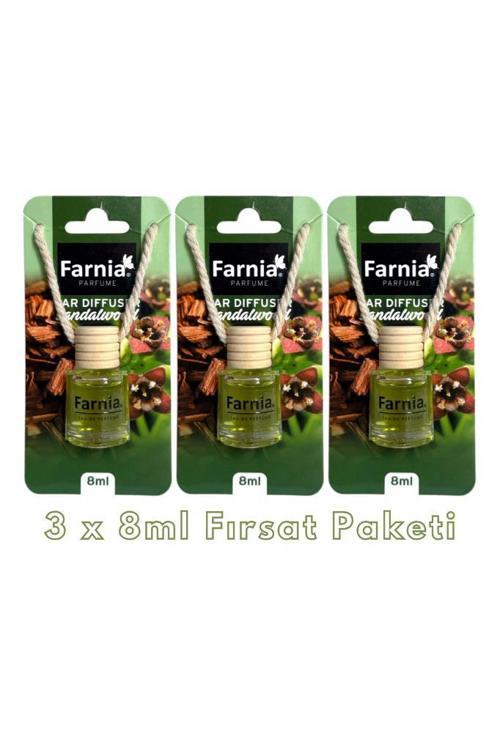 Yüksek Esanslı Askılı Araç Kokusu EDP Parfüm Sandal Ağacı 8 Ml 3 Adet Avantaj Paketi