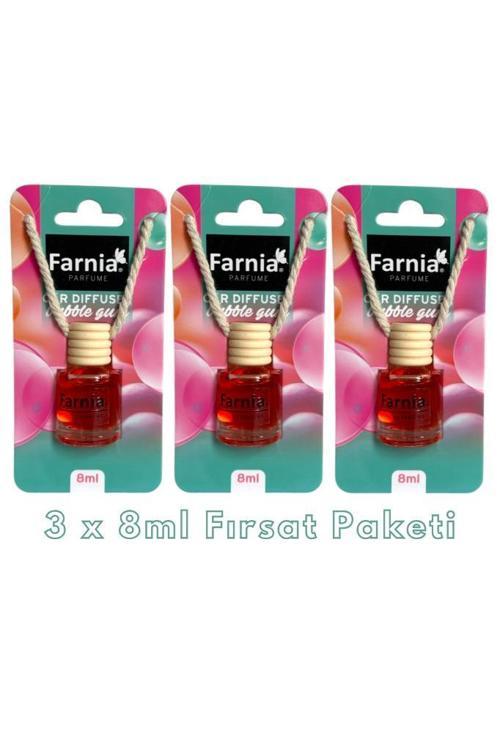 Yüksek Esanslı Askılı Araç Kokusu EDP Parfüm Tatlı Sakız 8 Ml 3 Adet Avantaj Paketi