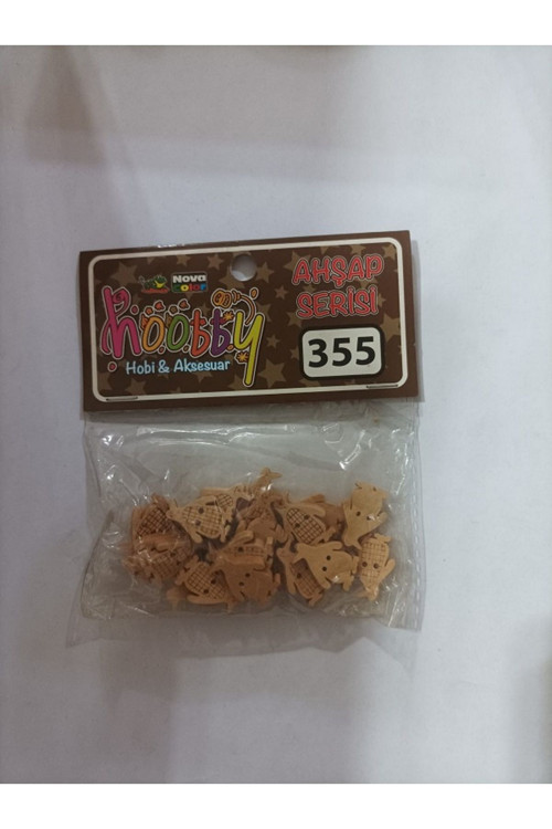 Ahşap Desenli Düğme Penguen Nc-355 (1 Paket)