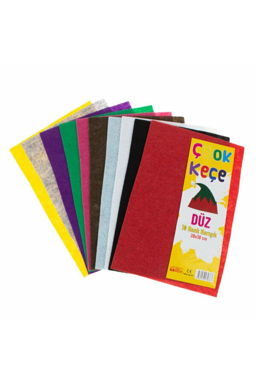Çook Keçe Düz 20X30 10 Lu Karışık Renk