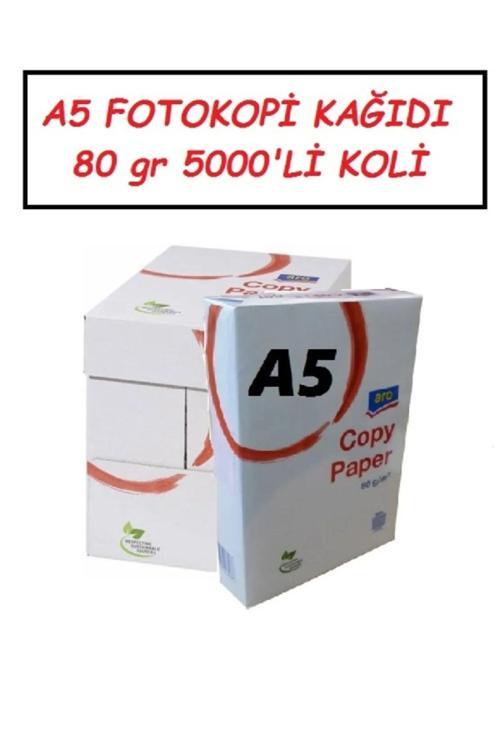 5000 Adet A5 Fotokopi Kağıdı 80Gr (Dikkat A4'Ün Yarısıdır)
