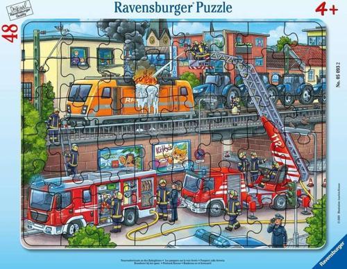 48 Parça Çerçeveli Puzzle Büyük Çerçeveli İtfaiye 050932
