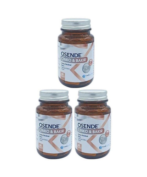 Tab Osende Çinko Ve Bakır İçeren 60 Kapsül x 3 Adet