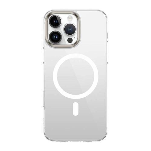 Apple iPhone 16 Pro Kılıf M-safe Şarj Özellikli Şeffaf Cam Arka Yüzey Zore G-Glass Kapak