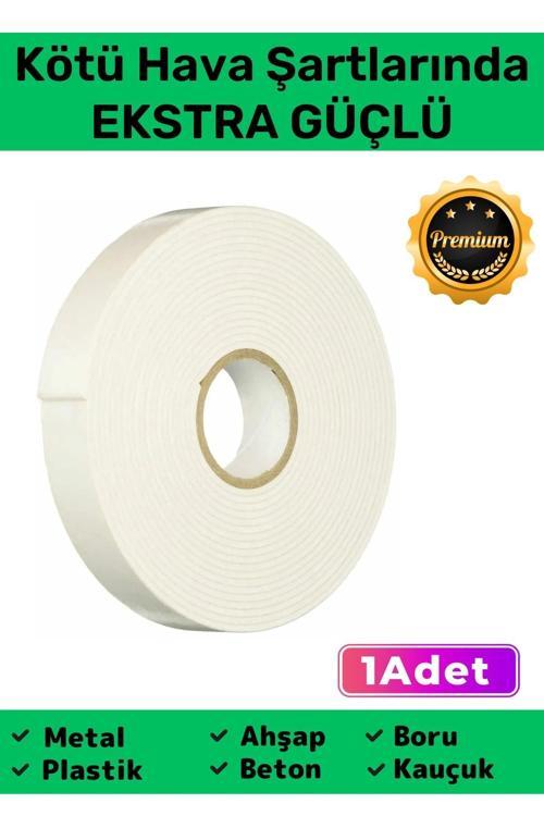 Extra Güçlü Uzun Ömürlü Kuvvetli Yapışkan Kolay Uygulanır İz Bırakmaz Çift Taraflı Köpük Bant 1 Adet