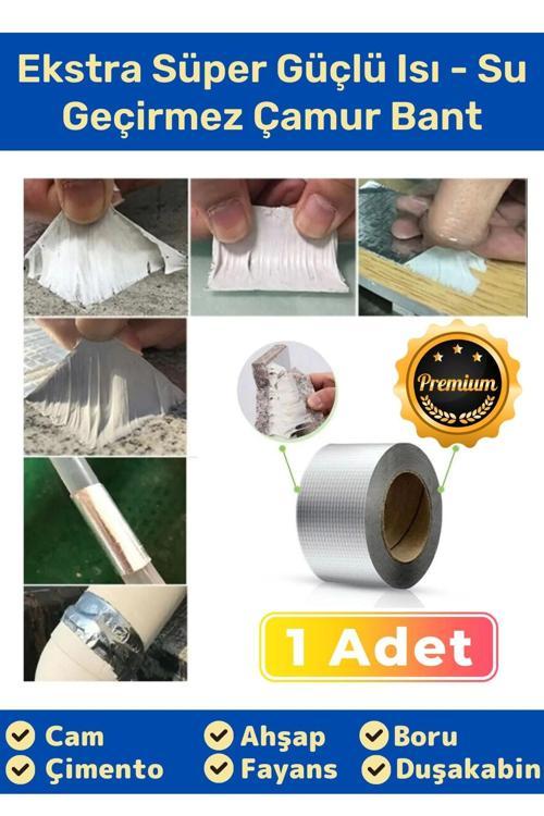 Su Geçirmez Sızdırmaz Alev Geciktirici Dayanıklı Alüminyum Sakız Çamur Bant 48mmx2mt Tamir Bandı 1