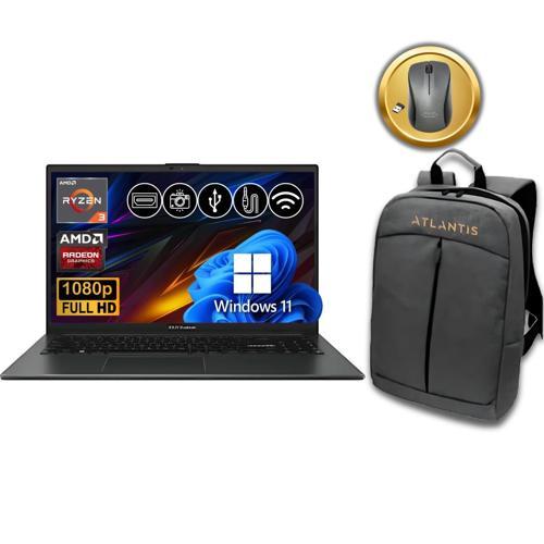 VivoBook Go 15 R3-7320U 8GB 512GB M.2 SSD E1504FA-NJ097  ATL37 15.6" W11Pro Notebook +Mouse&çanta