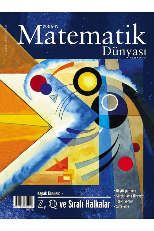 Nesin Yayınevi Matematik Dünyası Dergisi Sayı:71 Yıl:2006 - Iv