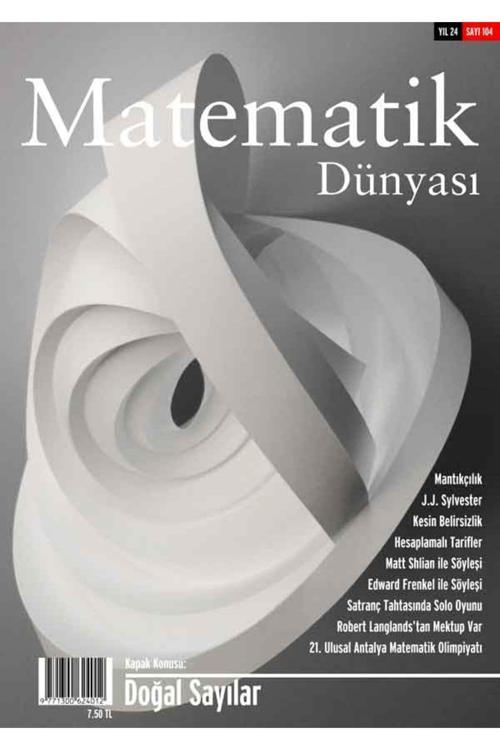 Nesin Yayınevi Matematik Dünyası Dergisi Sayı:104 Yıl:2016