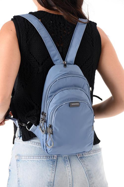 Unisex Paraşüt Kumaş Suya Dayanıklı 3 Bölmeli Çapraz Ve Sırtlık Askılı Body Bag