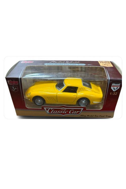 Model World 1/32 Ölçek 1966 Ferrari 275 Gtb Metal Model Araç Sarı