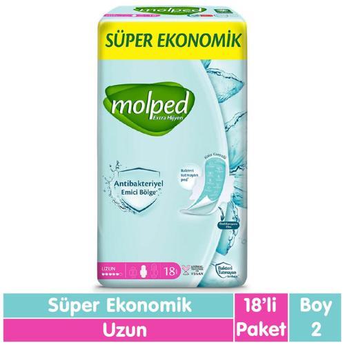 Süper Ekonomik Antibakteriyel Ped Uzun 18 Adet