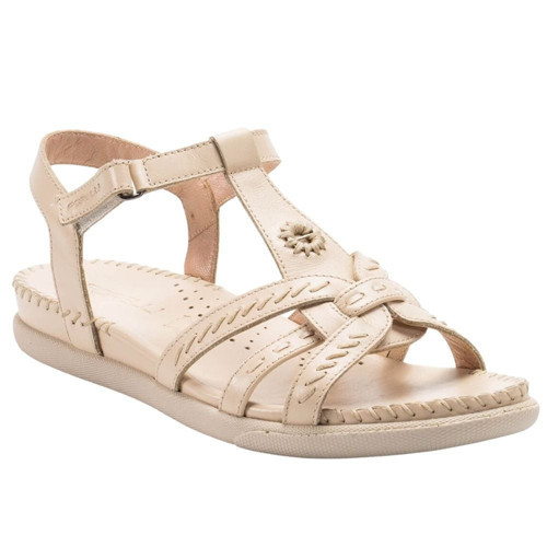 22309 Lupin-G Bej Kadın Comfort Deri Sandalet