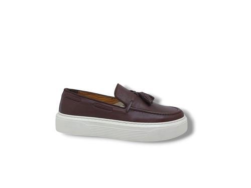 230-100 Erkek Kahve Hakiki Deri Loafer Ayakkabı