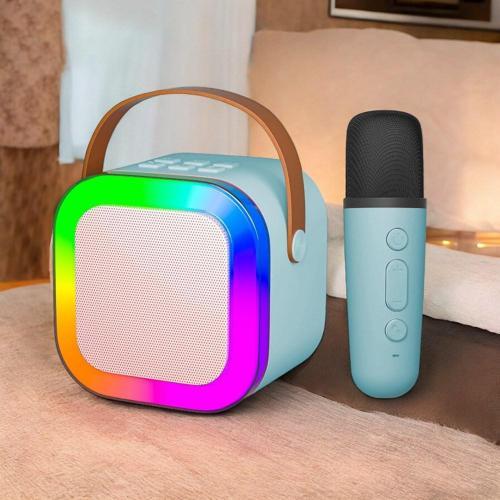 Colorful Karaoke Sound System K12 Kablosuz Mikrofonlu Taşınabilir Müzik Kutusu