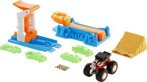 Mattel Monster Trucks Fırlat ve Çarpış GVK08 Oyuncak Araba Setleri