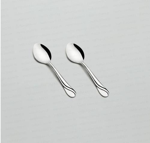 safir çay kaşık - 6 lı paslanmaz çelik çay kaşığı 18/10