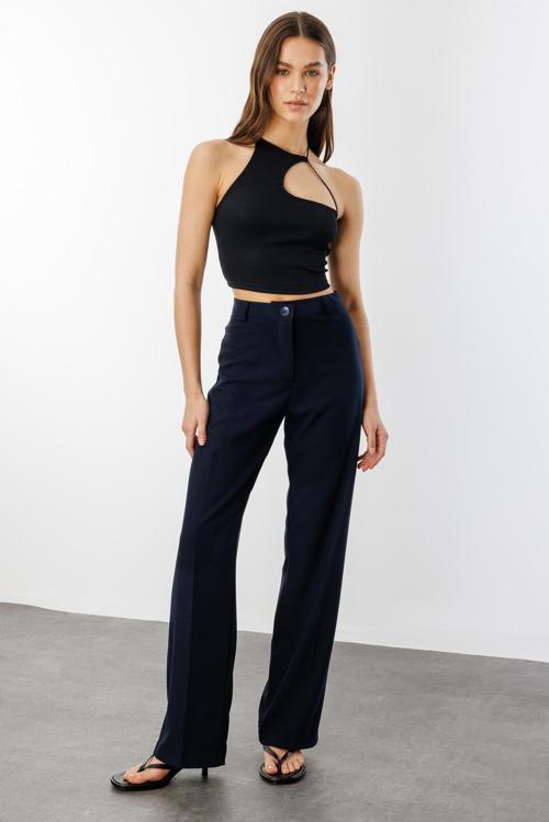  Kadın Yüksek Bel Wide Leg Kumaş Pantolon PANTOLON-004