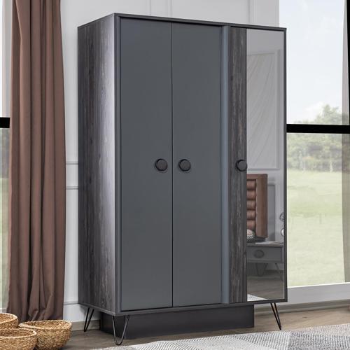 Gardırop, Black New 3 Kapılı Dolap