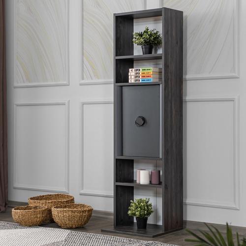 Kitaplık, Black New Dolaplı 4 Raflı Kitaplık