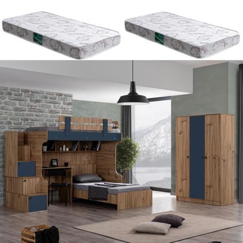 Ranza, Riva Ranza Karyola Masa 3 Kapaklı Dolap 2 Adet Comfort Yatak