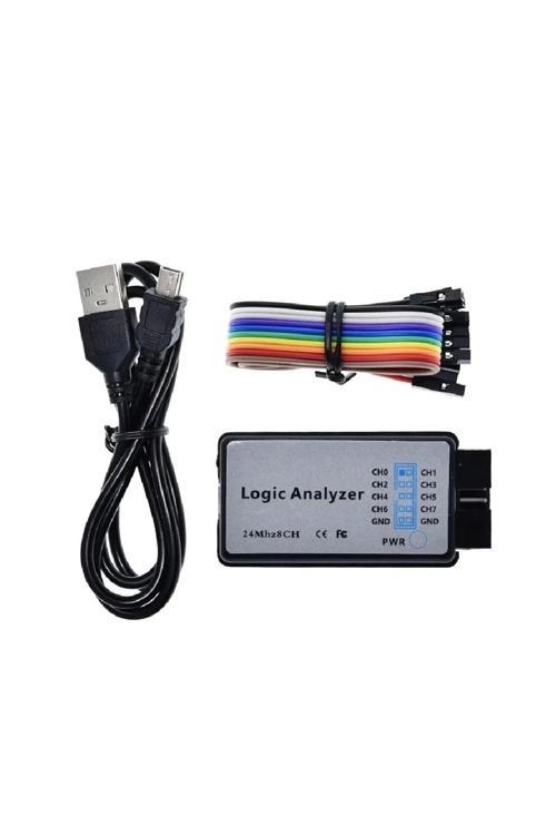 Usb Analizör 24 mhz 8 Kanal Uyumlu Spı I2c Uart Can Dmx512 Profesyonel Data Inceleme Debug Aracı
