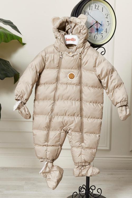 Unisex Kapüşonlu Fermuarlı Bebek Astronot Tulum 51330