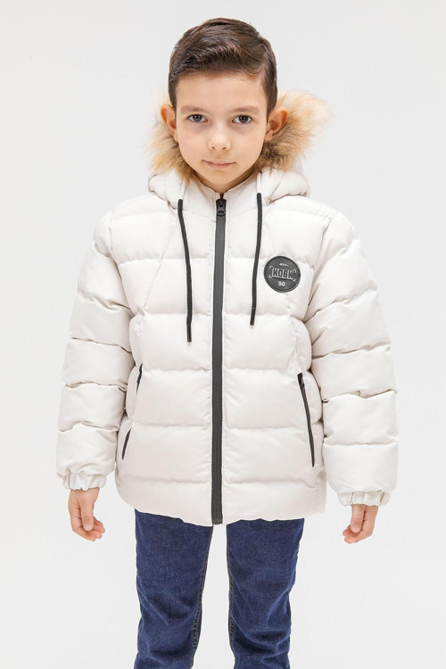 Erkek Çocuk Natürel Kürklü Mont 51289
