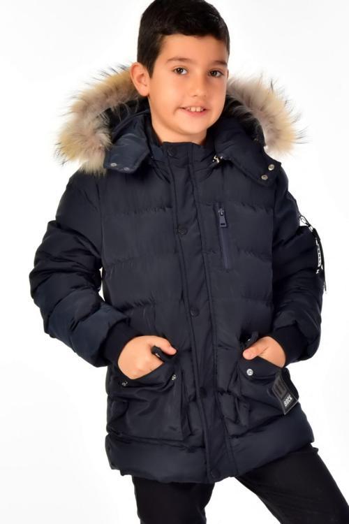 Erkek Çocuk Natürel Kürklü Mont 51254