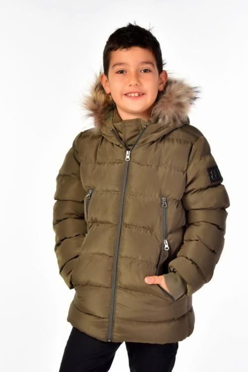 Natürel Kürklü Erkek Çocuk Mont 51248