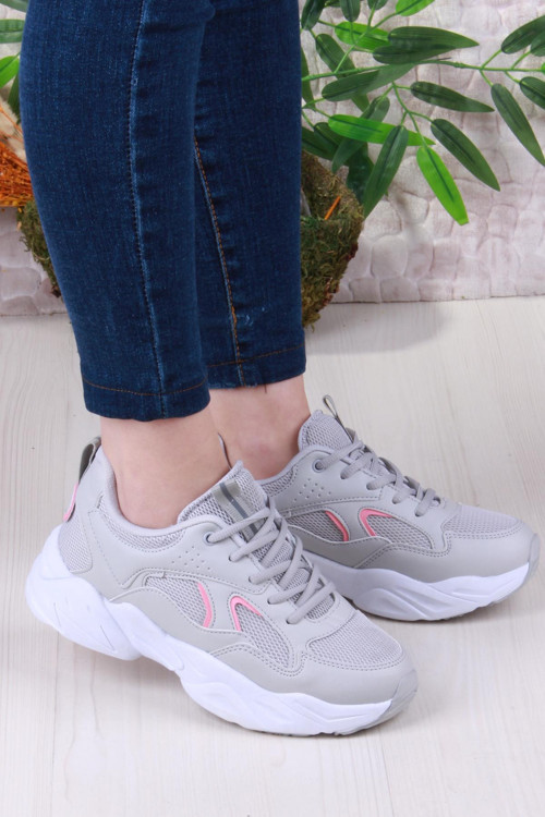 2107 LMB Rahat Hafif Kalın Taban Sneaker Kadın Spor Ayakkabı