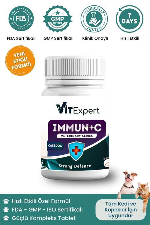 Immun,C,Strong,Defence,Kedi,&,Köpek,Bağışıklık,Sistemi,Destekleyici,Güçlendirici,C,Vitamini,Tablet