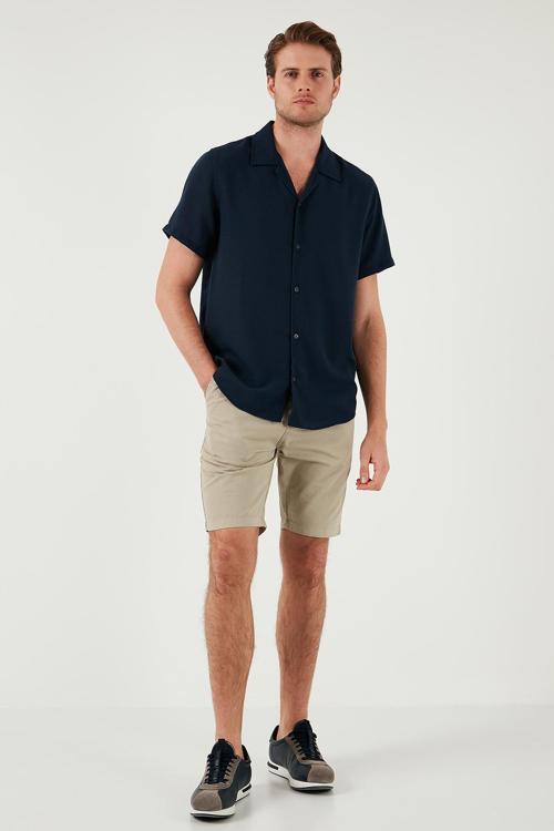 Pamuklu Slim Tapered Bermuda Erkek Şort 4503S67SMILANO BEJ