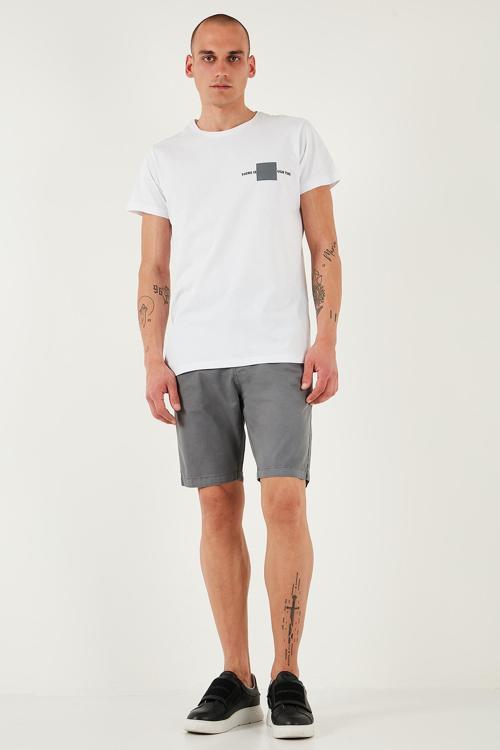 Pamuklu Slim Tapered Bermuda Erkek Şort 4503S67SMILANO GRİ