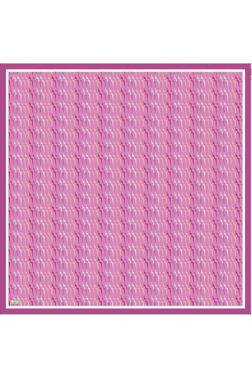 Soft Eflatun Desenli Eşarp 6086-13