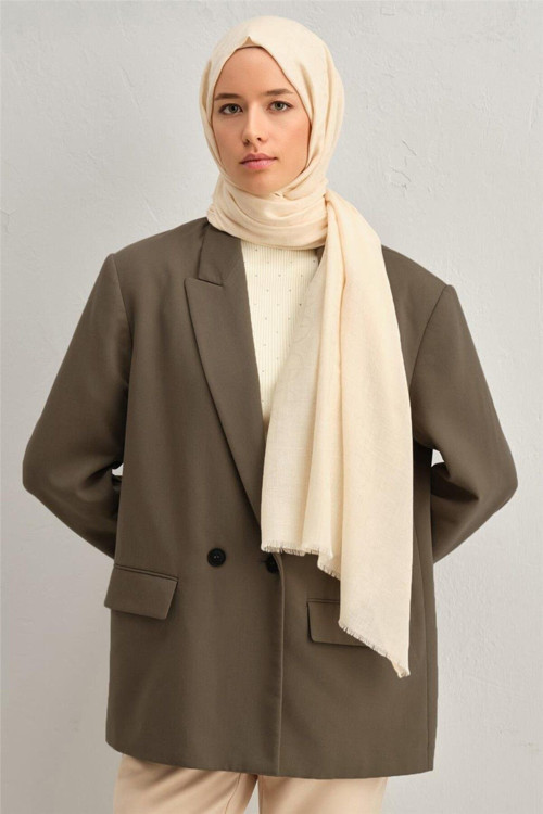 Tnsel Yün Şal 1001-04 Krem