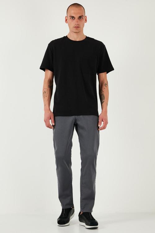 Streç Pamuklu Comfort Fit Yüksek Bel Boru Paça Jeans Erkek Kot Pantolon 4400S65TEXAS GRİ