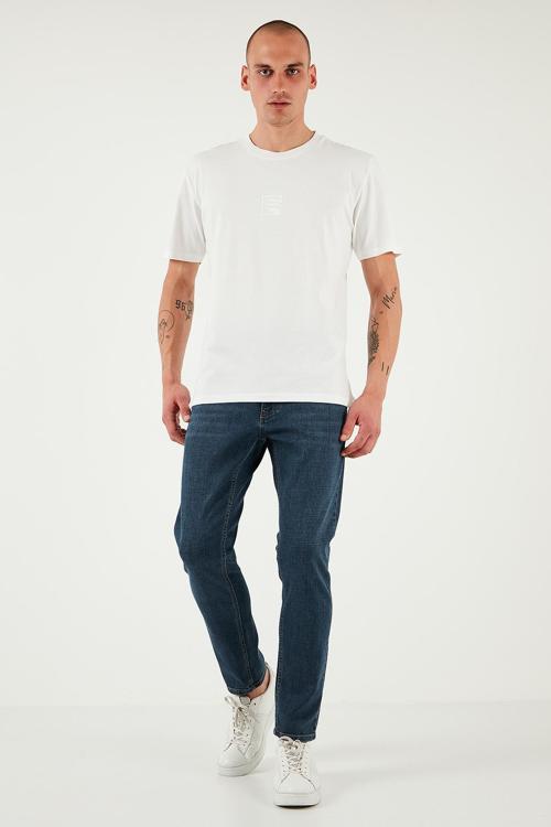 Streç Pamuklu Slim Fit Yüksek Bel Dar Paça Jeans Erkek Kot Pantolon 3300S62TOKYO MAVİ