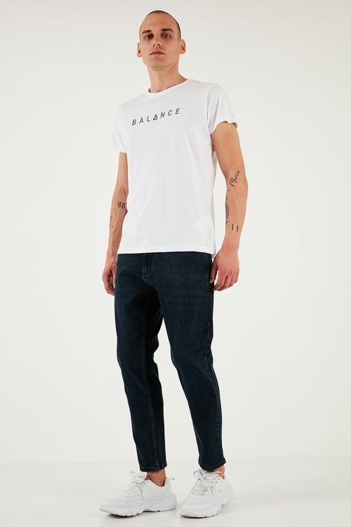 Pamuklu Slim Tapered Normal Bel Daralan Paça Jeans Erkek Kot Pantolon 5900S80MILANO LACİVERT