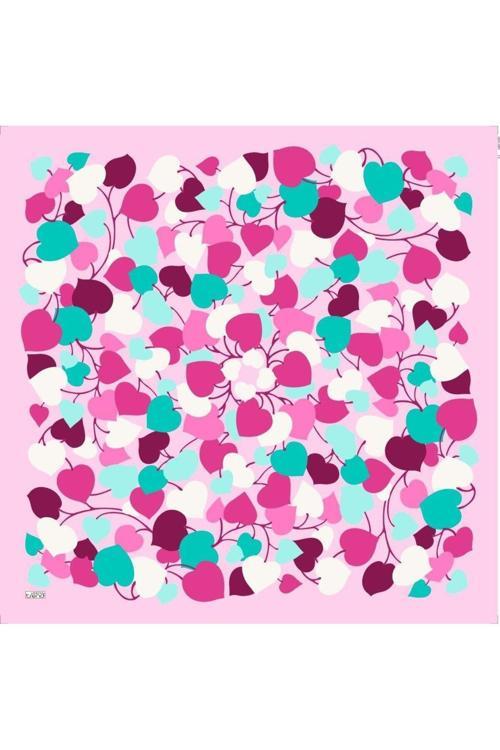 Soft Pembe Desenli Eşarp 6083-02