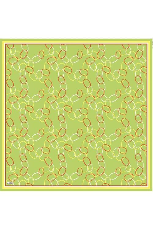 Soft Fıstık Yeşili Desenli Eşarp 6090-11