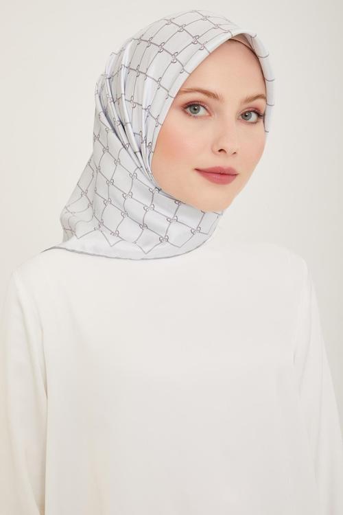 Twill Ipek Eşarp - 4006-08 Açık Mavi