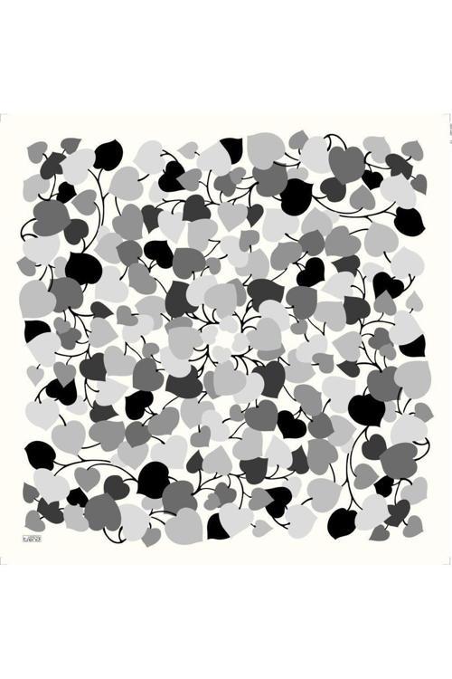 Soft Gri Desenli Eşarp 6083-09
