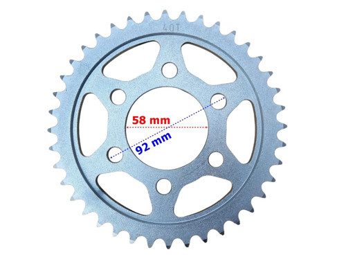 Rks Srk125 Arka Dişli 428-40T İç 58 Mm 6 Delik