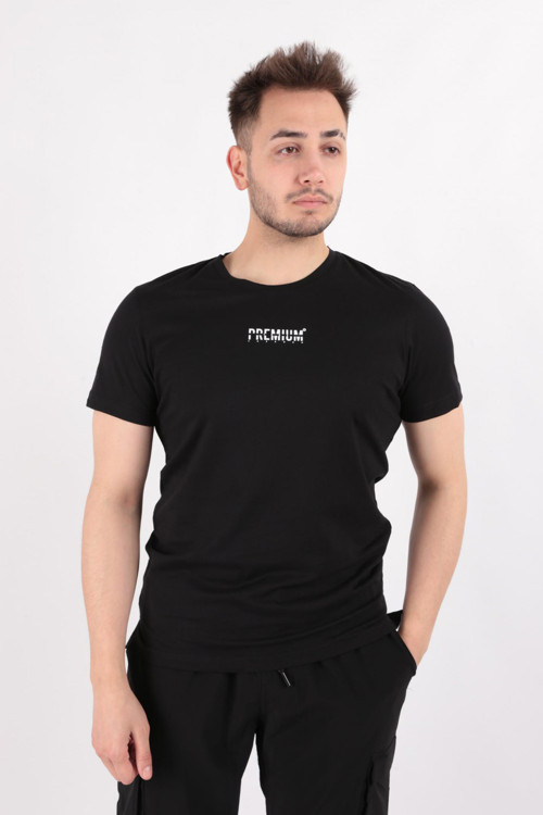 4023 Erkek Bisiklet Yaka T-Shirt