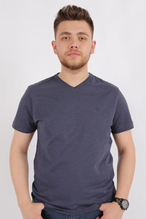 4601 Erkek V Flamlı T-Shirt