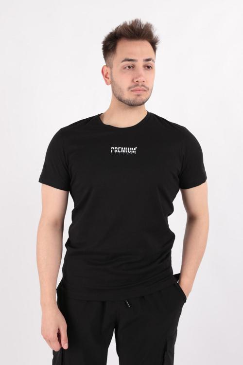 4023 Erkek Bisiklet Yaka T-Shirt