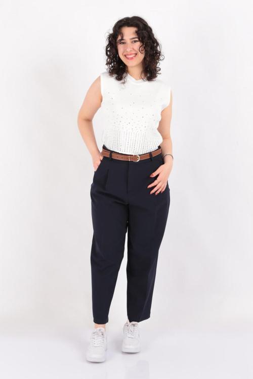 70640 Kadın Kemerli Pantolon
